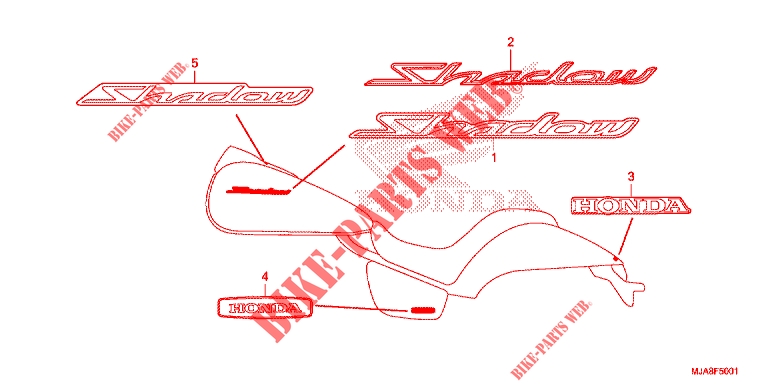 EMBLEM for Honda SHADOW VT 750 PHANTOM 2014