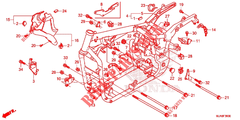 FRAME for Honda SHADOW VT 750 PHANTOM 2014