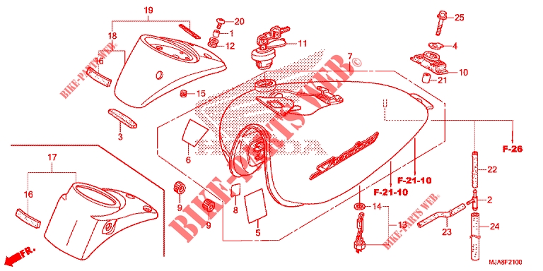FUEL TANK for Honda SHADOW VT 750 PHANTOM 2014