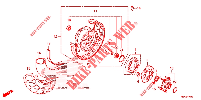 REAR WHEEL for Honda SHADOW VT 750 PHANTOM 2014
