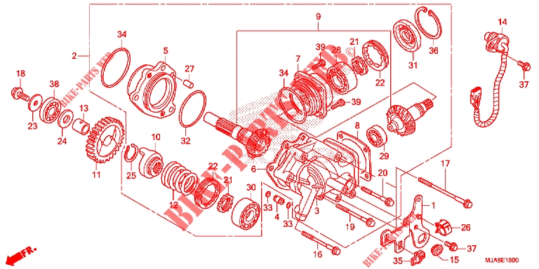 SIDE GEAR CASE for Honda SHADOW VT 750 PHANTOM 2014