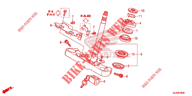 STEERING STEM for Honda SHADOW VT 750 PHANTOM 2014