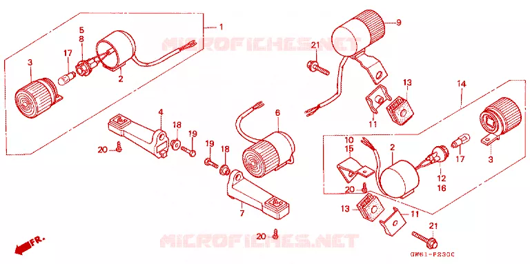 INDICATOR Honda MOTO 80 CRM 1990  CRM80L