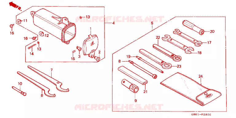 TOOL Honda MOTO 80 CRM 1990  CRM80L
