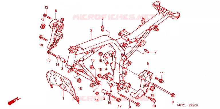 FRAME Honda MOTO 900 HORNET 2003  CB900F1