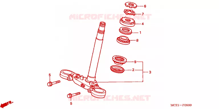 STEERING STEM Honda MOTO 900 HORNET 2002  CB900F1