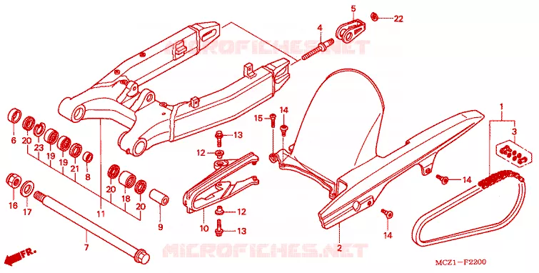 SWING ARM Honda MOTO 900 HORNET 2002  CB900F1