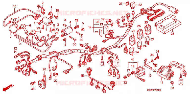 WIRE HARNESS Honda MOTO 900 HORNET 2003  CB900F1
