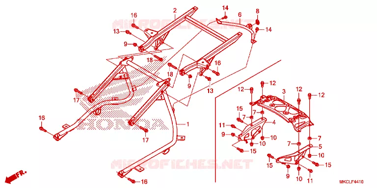 LUGGAGE RACK Honda MOTO 1800 GOLD-WING 2020  GL1800DL