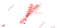 STEERING COLUMN for Honda GL 1800 GOLD WING TOUR RED 2020