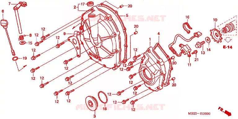 CLUTCH COVER Honda MOTO 600 HORNET 2004  CB600F4_A