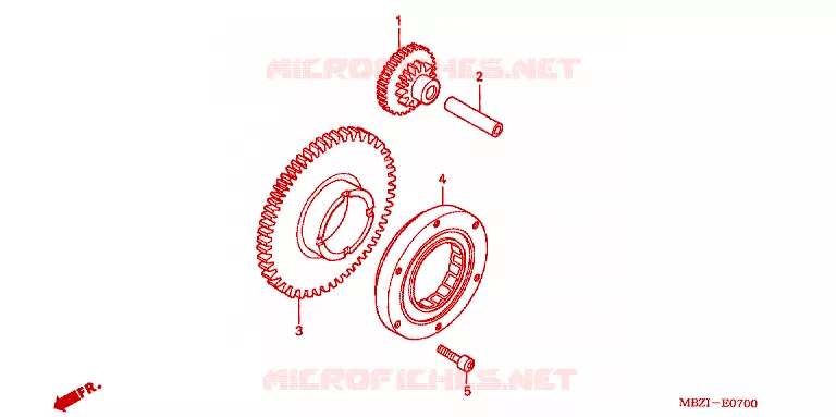 STARTER MOTOR CLUTCH Honda MOTO 600 HORNET 2004  CB600F4_A