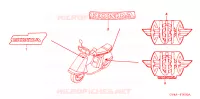 STICKERS for Honda CH 80 ELITE 2001