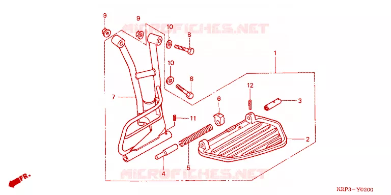 FOOT REST Honda SCOOTER 100 AVIATOR 2003  SCV100F3