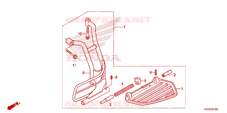 FOOT REST Honda MOTO 110 NAVI 2021  NVA110BM