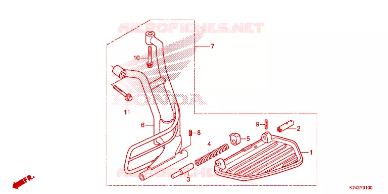 FOOT REST Honda MOTO 110 NAVI 2019  NVA110K