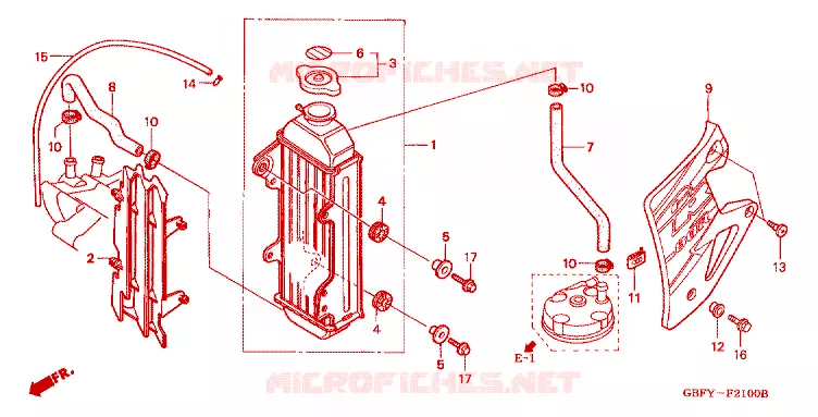 RADIATOR Honda MOTO 80 CR 2000  CR80RBY