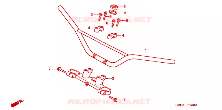 HANDLEBAR Honda MOTO 80 CR 2000  CR80RY