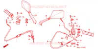 HANDLE LEVER   CABLE   SWITCH for Honda LEAD 90 SILVER 1993
