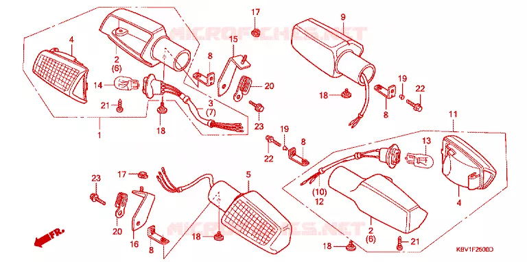 INDICATOR Honda MOTO 250 VT 1992  VT250FN