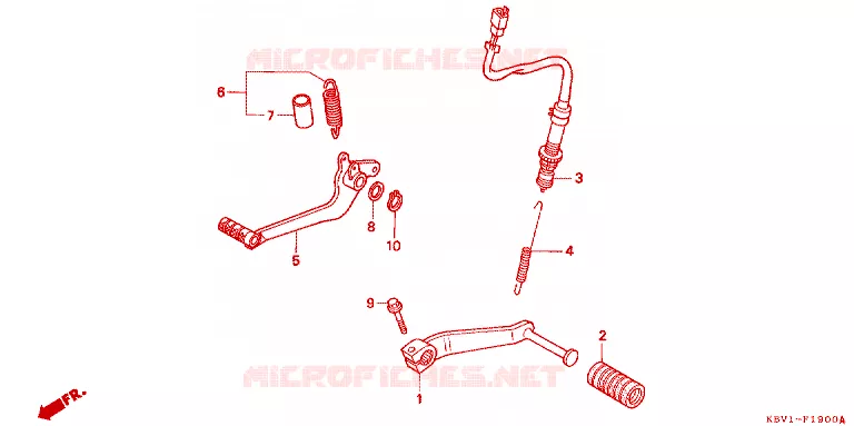 PEDAL Honda MOTO 250 VT 1992  VT250FN