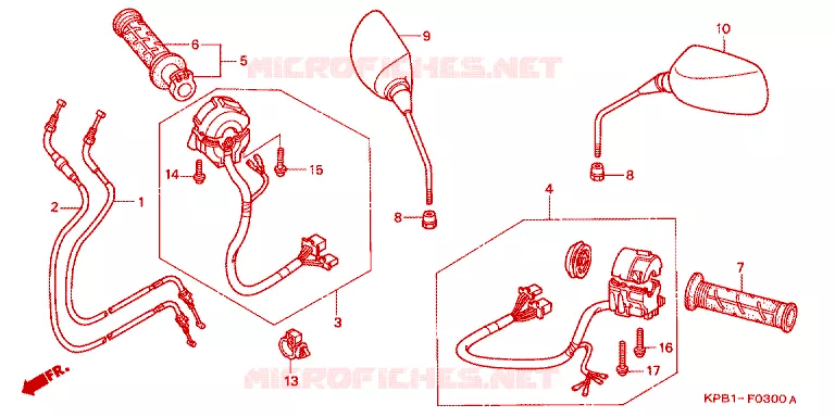 LEVER - SWITCH - CABLE Honda SCOOTER 250 FORZA 2002  NSS250A2_J