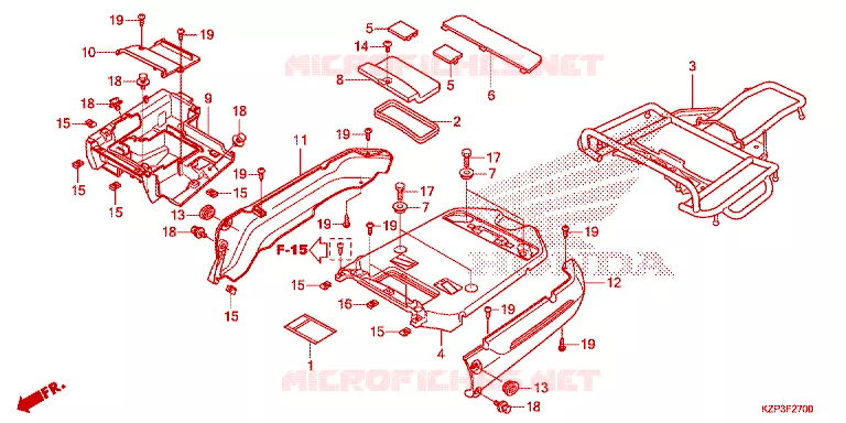 LUGGAGE RACK Honda MOTO 110 BENLY 2013  MW1101WHD