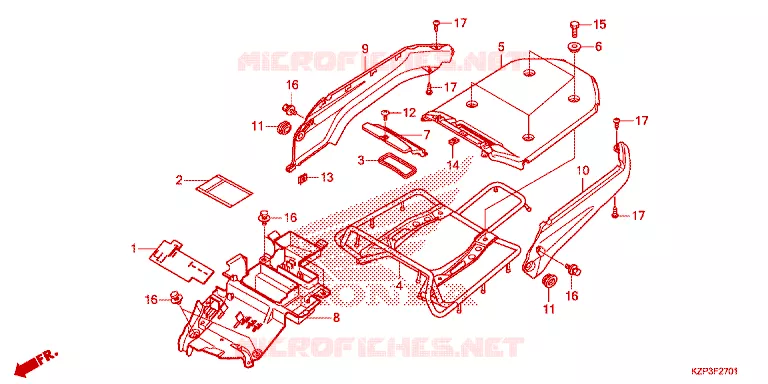 LUGGAGE RACK Honda MOTO 110 BENLY 2016  MW1101WHG