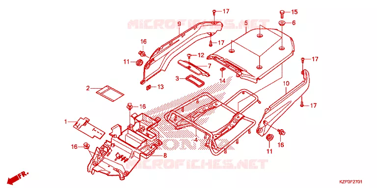 LUGGAGE RACK Honda MOTO 110 BENLY 2020  MW1101WHG