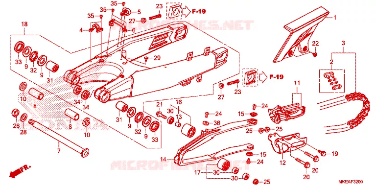 SWING ARM Honda MOTO 450 CRF 2024  CRF450RLR