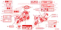 CAUTION LABEL for Honda CBR 650 F 2017