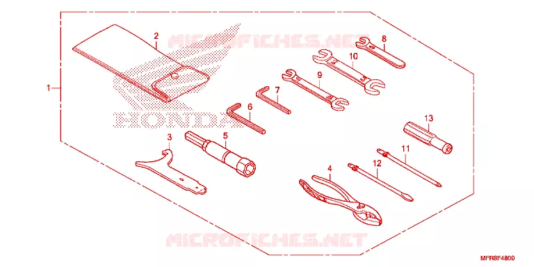 TOOL Honda MOTO 1300 VT 2014  VT1300CXE