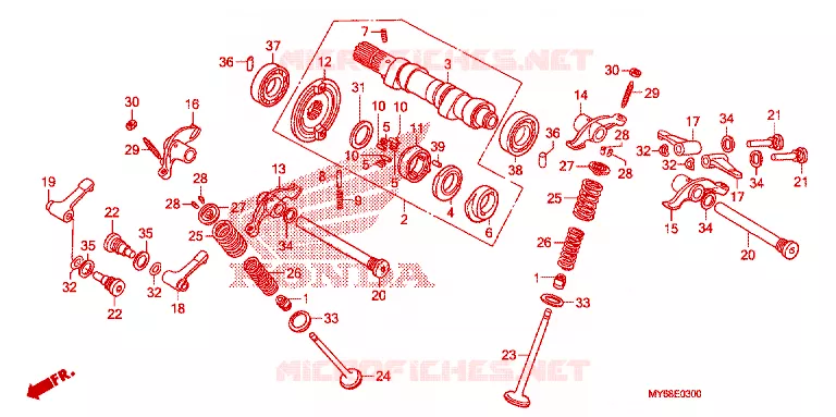CAMSHAFT Honda MOTO 650 XR 2010  XR650L9