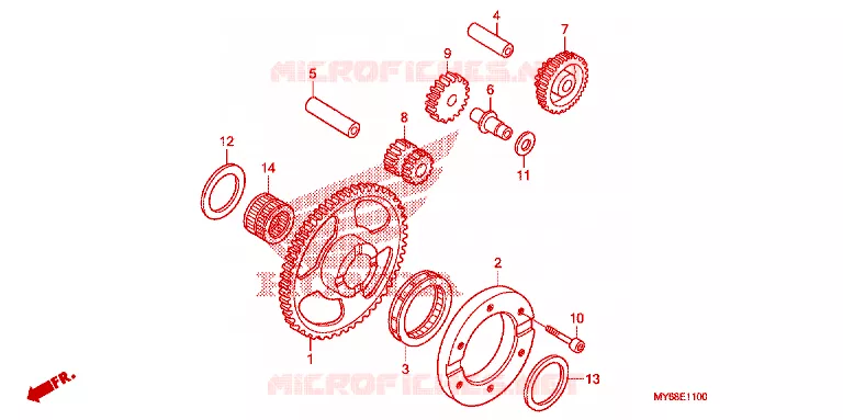 STARTER MOTOR CLUTCH Honda MOTO 650 XR 2010  XR650L9