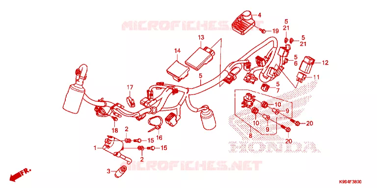 WIRE HARNESS Honda MOTO 250 CRF 2021  CRF250FM
