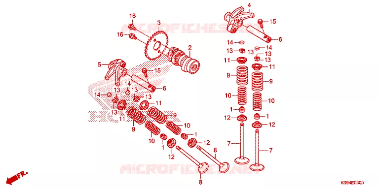 CAMSHAFT - VALVE Honda MOTO 250 CRF 2021  CRF250FM