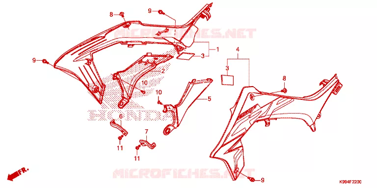 RADIATOR SIDE PANELS Honda MOTO 250 CRF 2021  CRF250FM