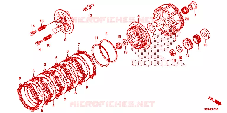 CLUTCH Honda MOTO 250 CRF 2021  CRF250FM