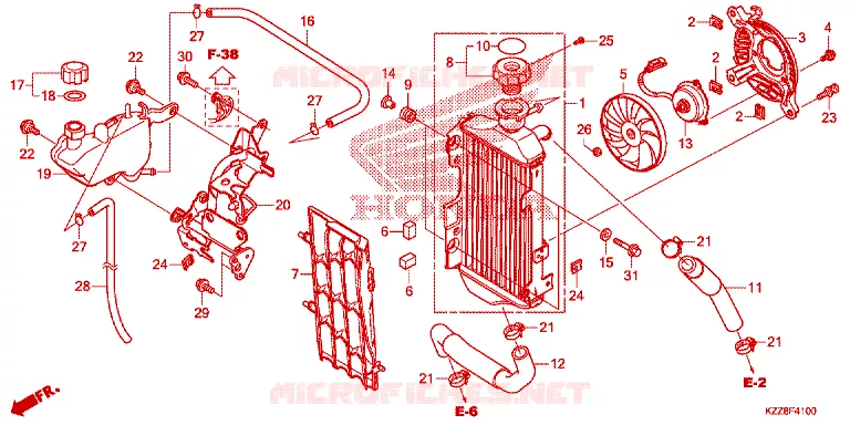 RADIATOR Honda MOTO 250 CRF 2013  CRF250LD