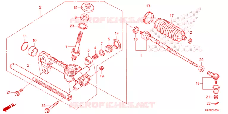STEERING RACK - TIE ROD Honda ATV 700 PIONEER 2024  SXS700M2R