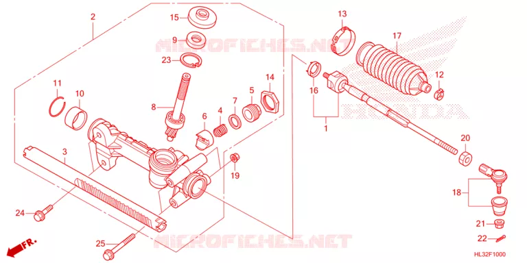STEERING RACK - TIE ROD Honda ATV 700 PIONEER 2024  SXS700M2DR