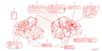 CAUTION LABEL for Honda PIONEER 1000-5P TRAIL 2024