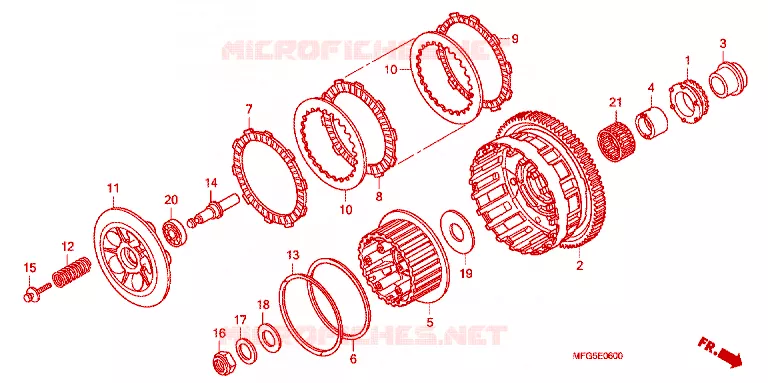 CLUTCH Honda MOTO 600 HORNET 2009  CB600F9_BR