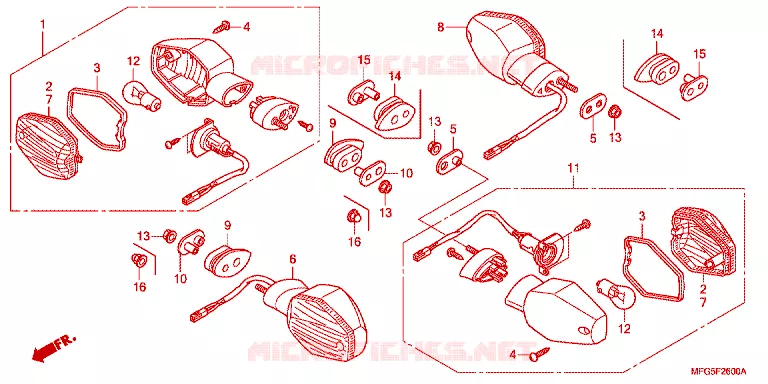 INDICATOR Honda MOTO 600 HORNET 2009  CB600F9_BR