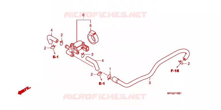 AIR INJECTION CONTROL VALVE Honda MOTO 600 HORNET 2010  CB600FA_BR