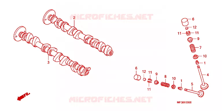 CAMSHAFT - VALVE Honda MOTO 600 HORNET 2010  CB600FA_BR