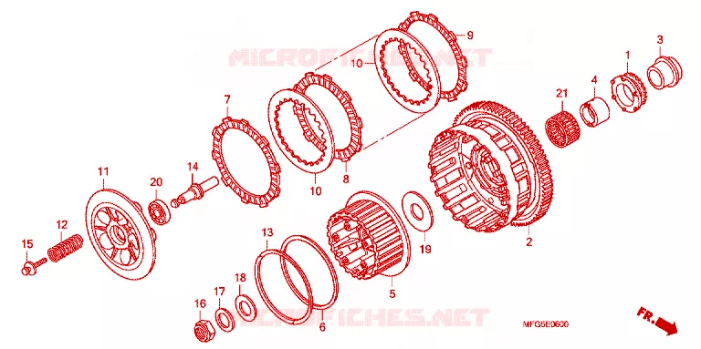 CLUTCH Honda MOTO 600 HORNET 2010  CB600FA_BR