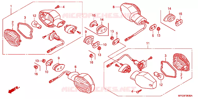 INDICATOR Honda MOTO 600 HORNET 2014  CB600FAE_BR