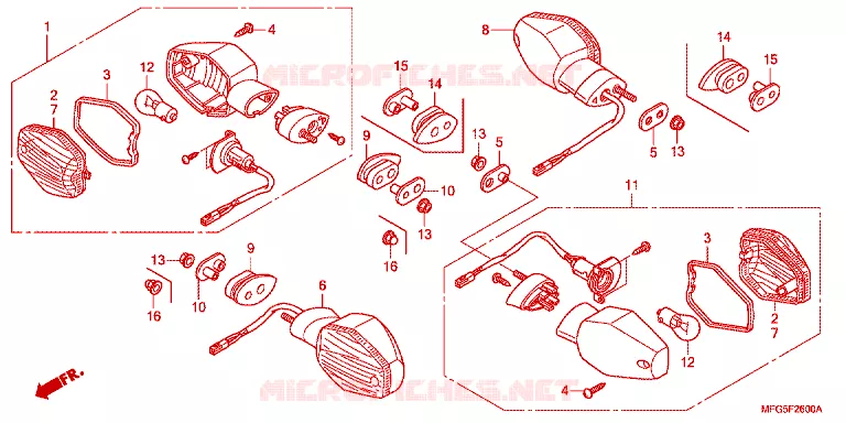 INDICATOR Honda MOTO 600 HORNET 2011  CB600FB_BR