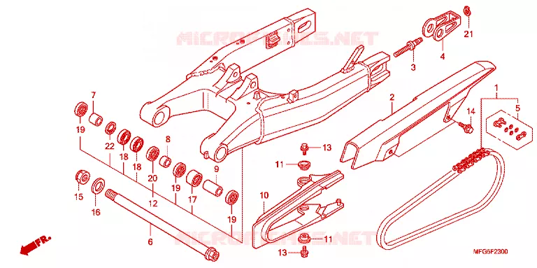 SWING ARM Honda MOTO 600 HORNET 2012  CB600FC_BR
